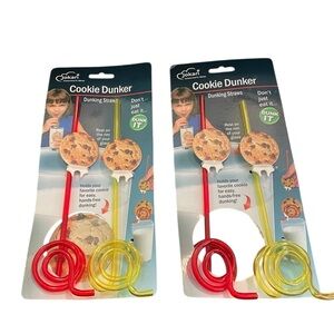 Cookie Dunker Straws - Vibrant Red and Yellow